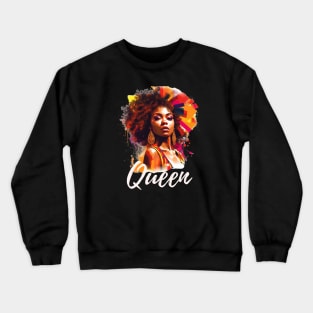 Black Queen | Afro Black Woman |Natural hair | Black Queen | Crewneck Sweatshirt